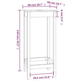 Set da Bar 5 pz Nero in Legno Massello di Pino