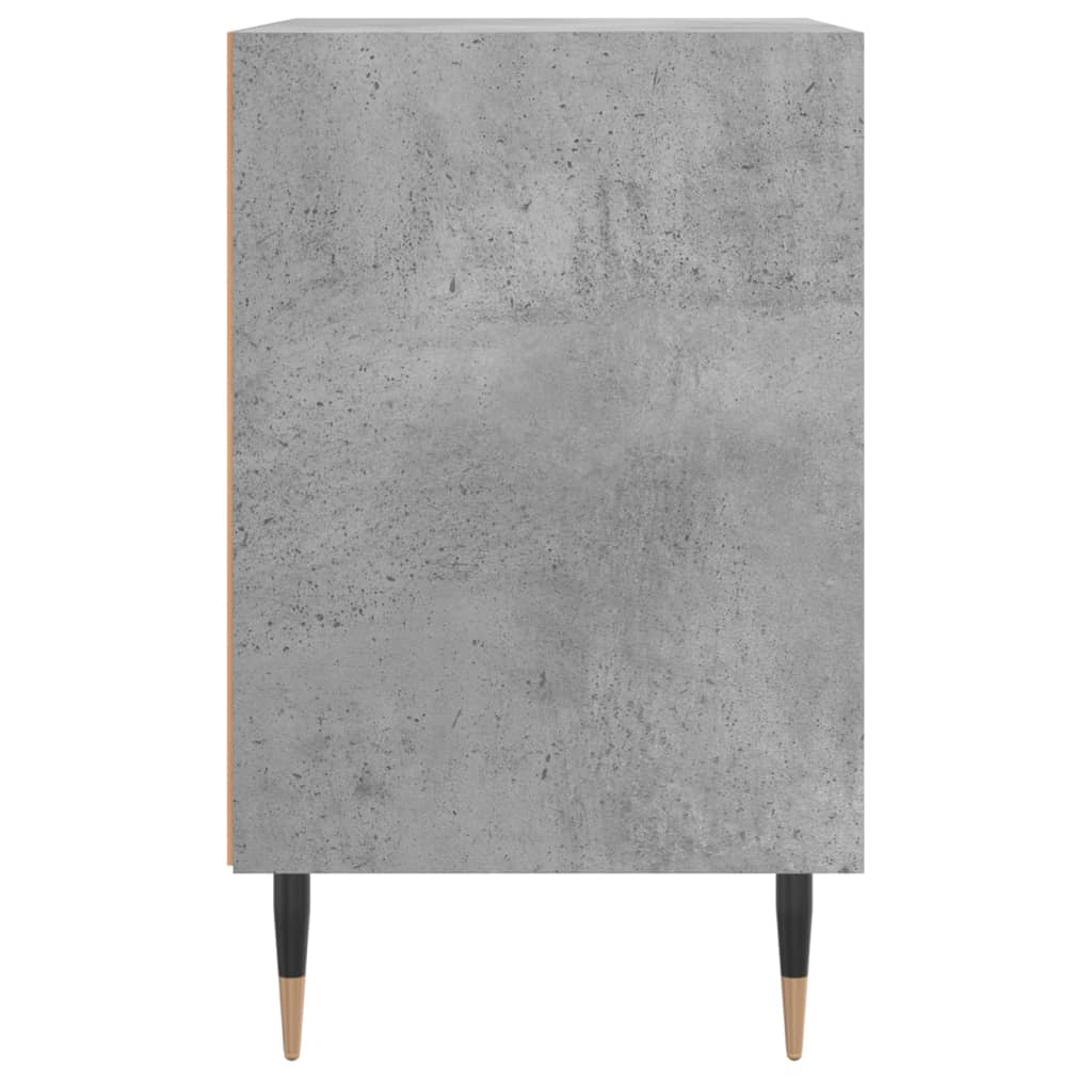 Comodino Grigio Cemento 40x30x50 cm in Legno Multistrato