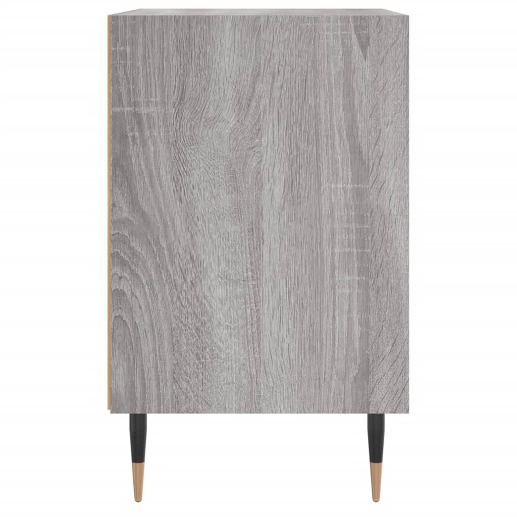 Comodini Grigio Sonoma 2 pz 40x30x50 cm in Legno Multistrato