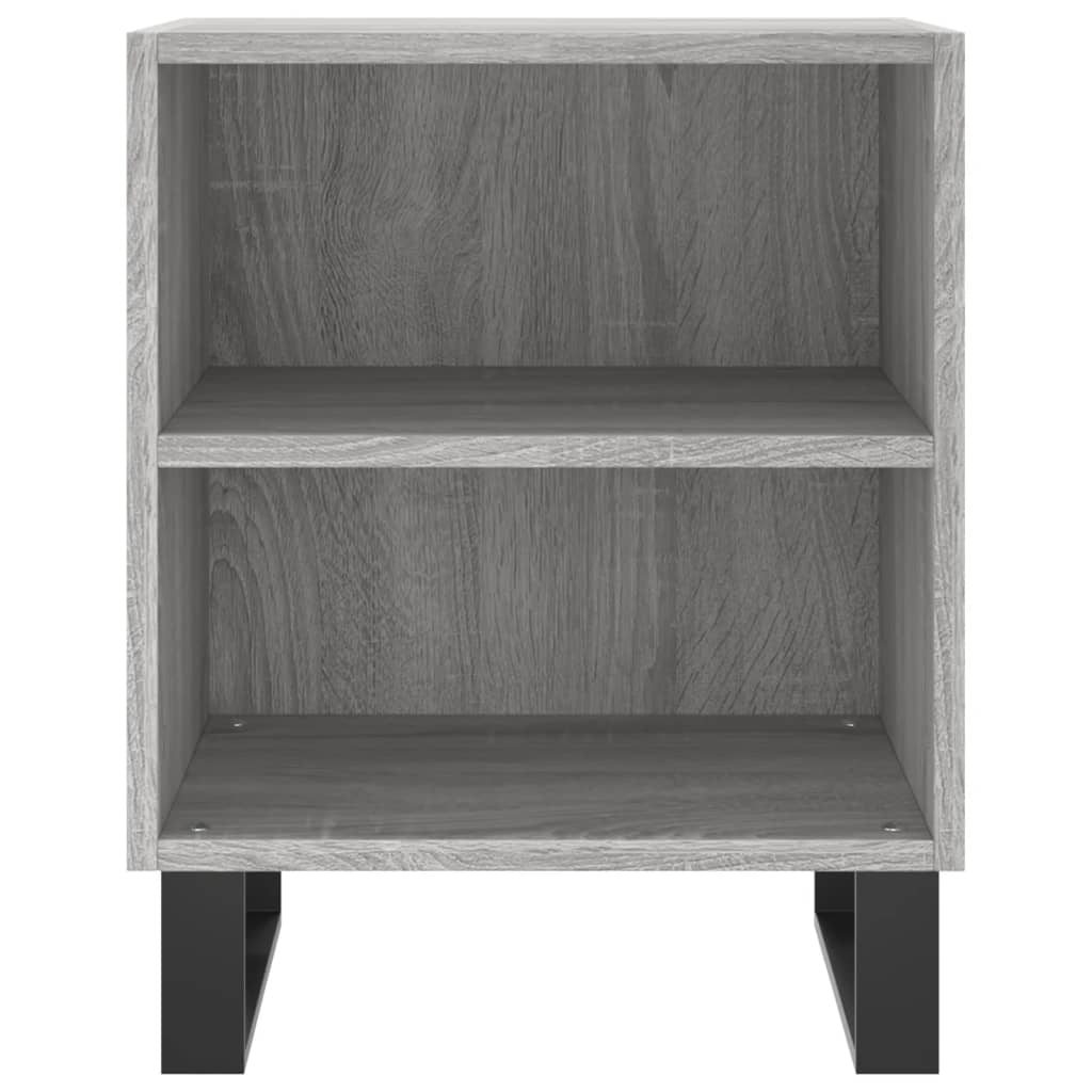 Comodini Grigio Sonoma 2 pz 40x30x50 cm in Legno Multistrato