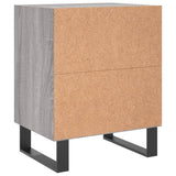 Comodini Grigio Sonoma 2 pz 40x30x50 cm in Legno Multistrato