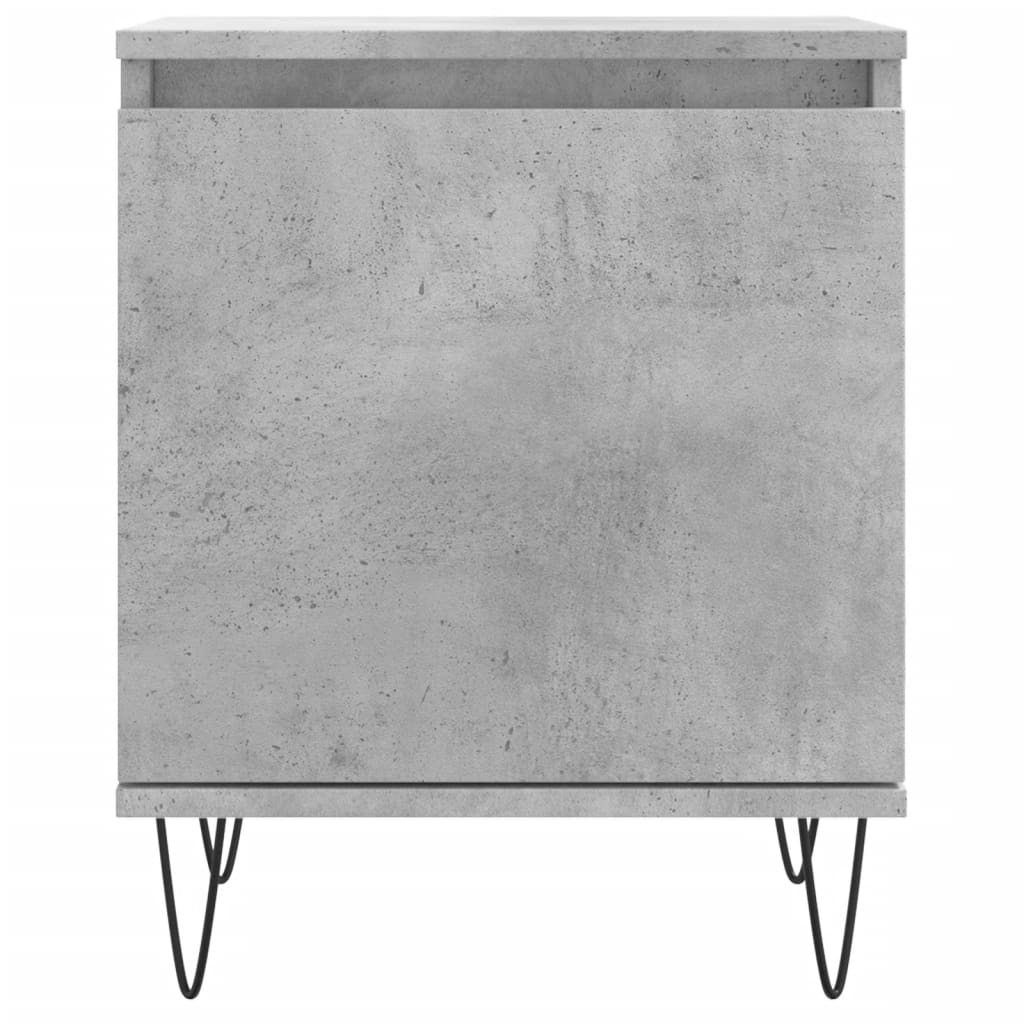 Comodino Grigio Cemento 40x30x50 cm in Legno Multistrato