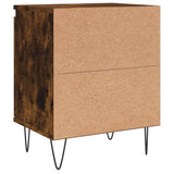 Comodini Rovere Fumo 2 pz 40x30x50 cm in Legno Multistrato