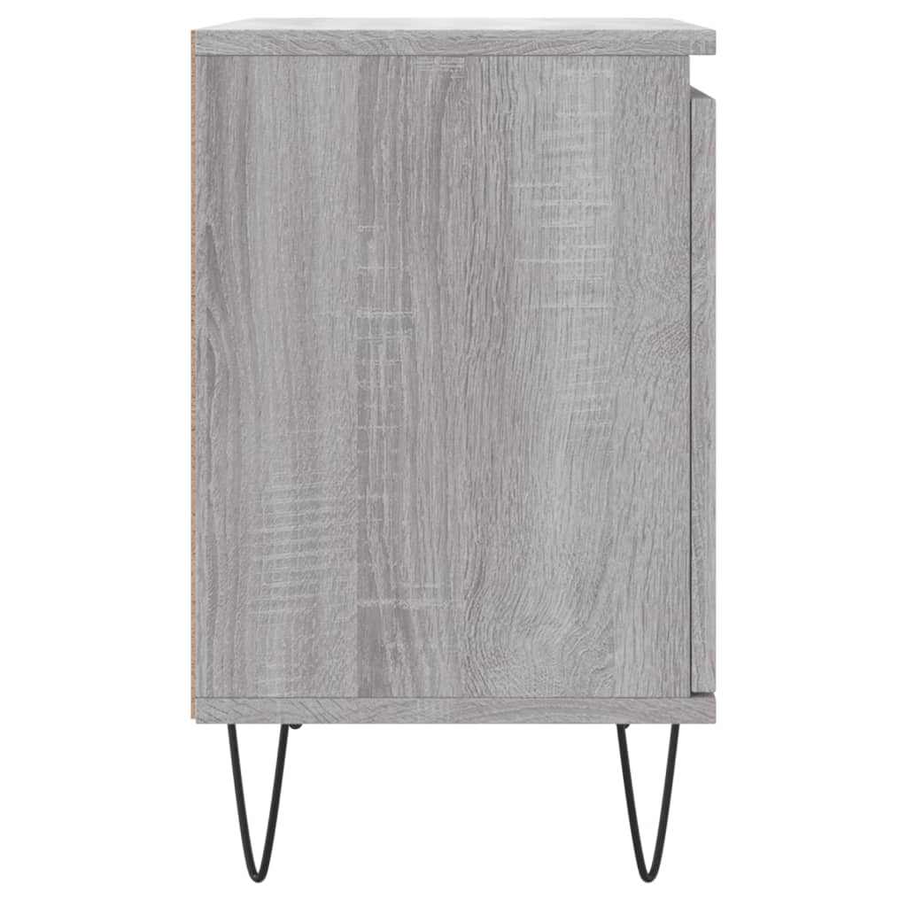 Comodini Grigio Sonoma 2 pz 40x30x50 cm in Legno Multistrato