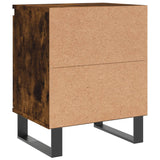 Comodini Rovere Fumo 2 pz 40x30x50 cm in Legno Multistrato