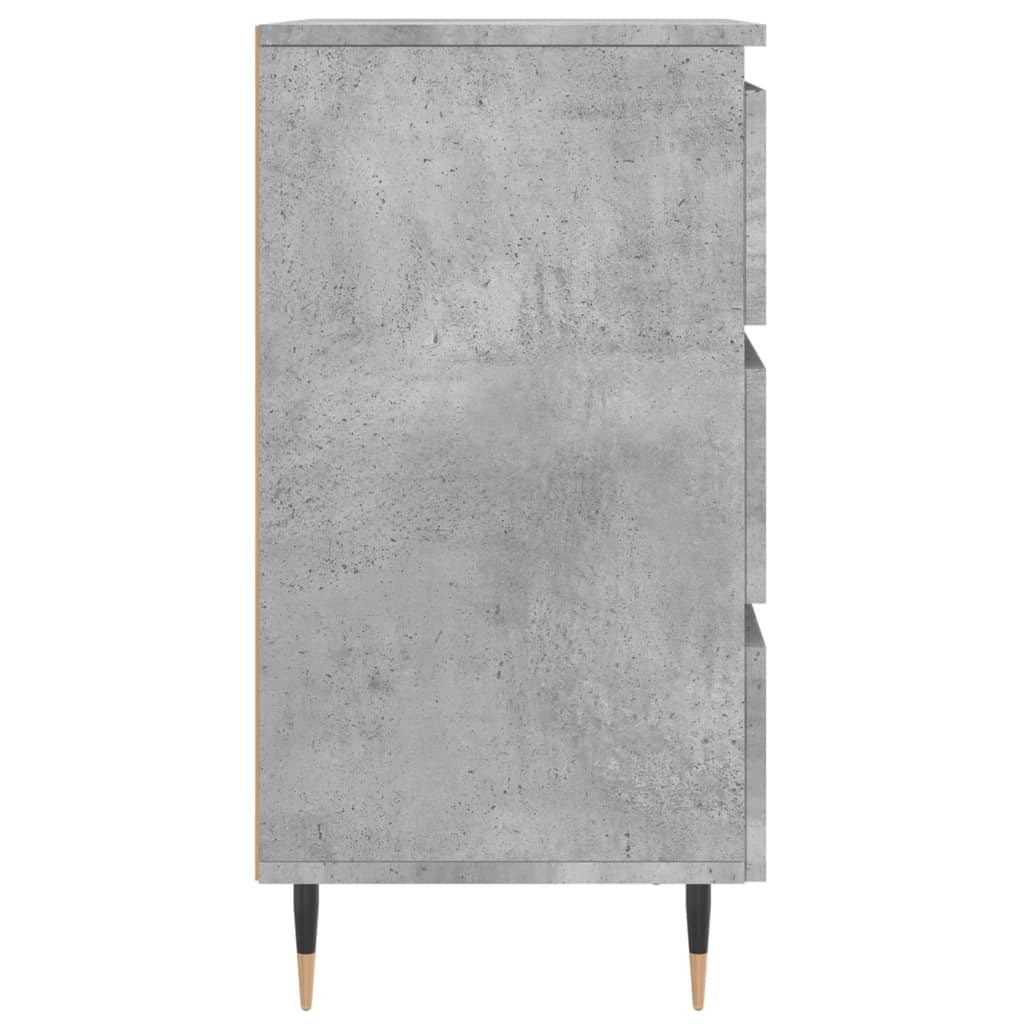 Comodino Grigio Cemento 40x35x69 cm in Legno Multistrato