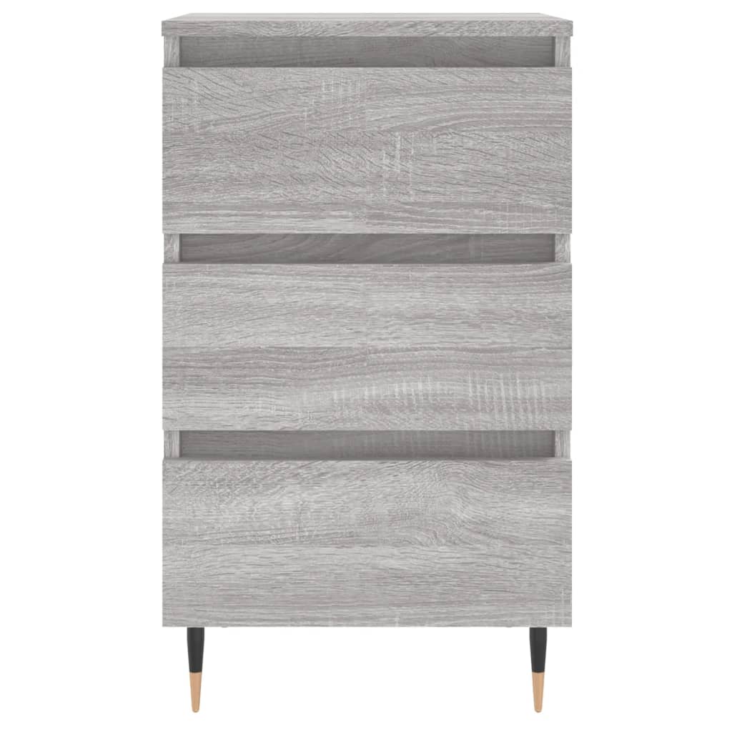 Comodino Grigio Sonoma 40x35x69 cm in Legno Multistrato