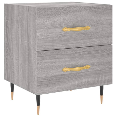 Comodino Grigio Sonoma 40x35x47,5 cm in Legno Multistrato