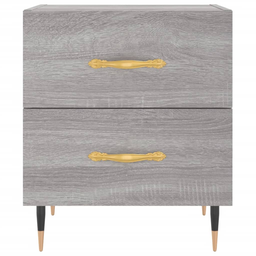 Comodino Grigio Sonoma 40x35x47,5 cm in Legno Multistrato