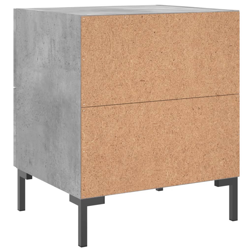 Comodino Grigio Cemento 40x35x47,5 cm in Legno Multistrato