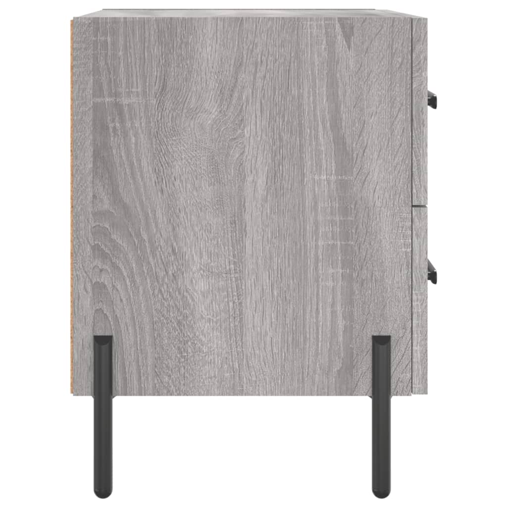 Comodino Grigio Sonoma 40x35x47,5 cm in Legno Multistrato