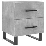 Comodino Grigio Cemento 40x35x47,5 cm in Legno Multistrato