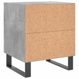 Comodino Grigio Cemento 40x35x47,5 cm in Legno Multistrato