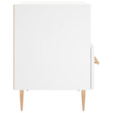 Comodino Bianco 40x35x47,5 cm in Legno Multistrato