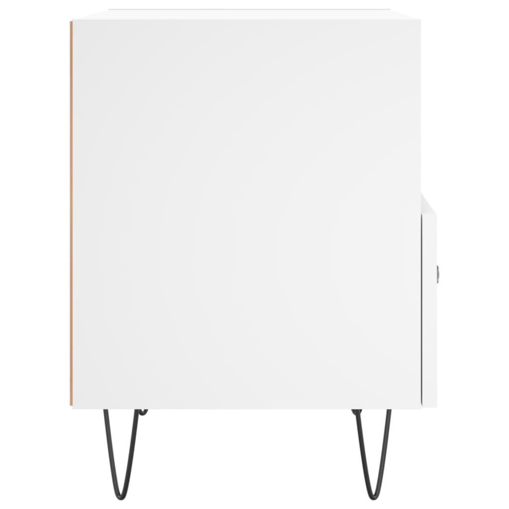 Comodino Bianco 40x35x47,5 cm in Legno Multistrato