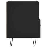 Comodino Nero 40x35x47,5 cm in Legno Multistrato