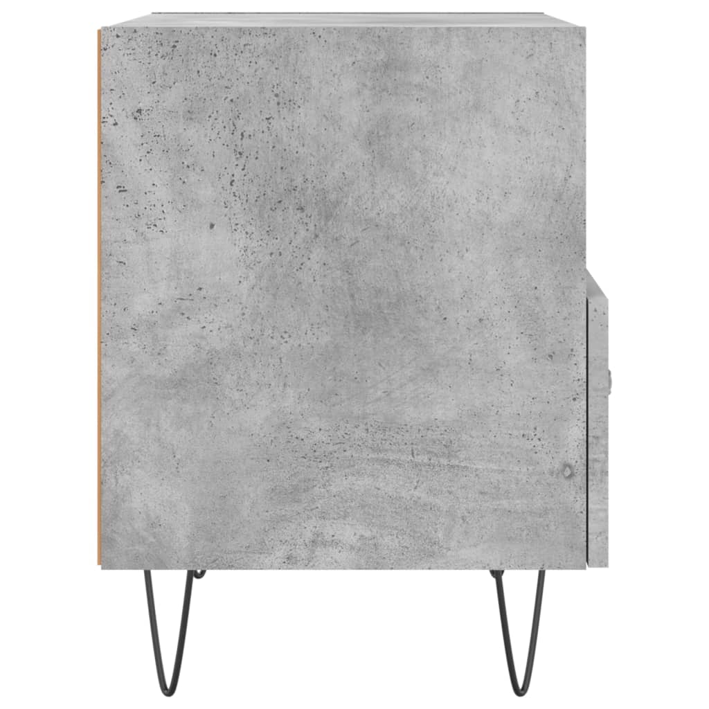 Comodino Grigio Cemento 40x35x47,5 cm in Legno Multistrato