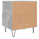 Comodino Grigio Cemento 40x35x47,5 cm in Legno Multistrato