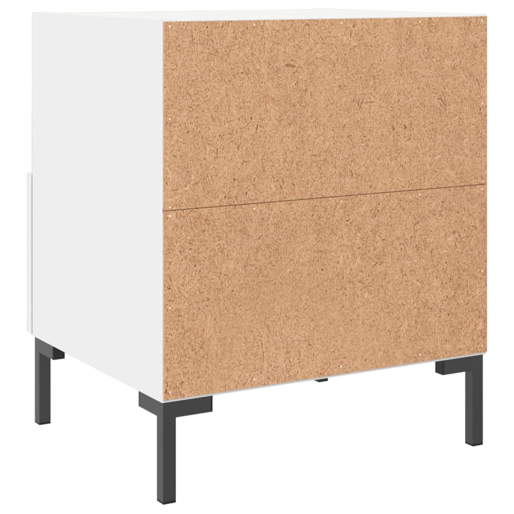 Comodino Bianco 40x35x47,5 cm in Legno Multistrato