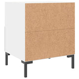 Comodino Bianco 40x35x47,5 cm in Legno Multistrato