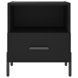 Comodino Nero 40x35x47,5 cm in Legno Multistrato