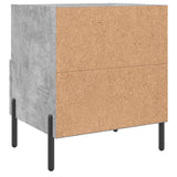 Comodino Grigio Cemento 40x35x47,5 cm in Legno Multistrato