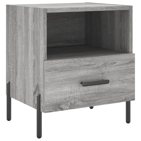 Comodino Grigio Sonoma 40x35x47,5 cm in Legno Multistrato