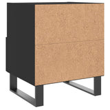 Comodino Nero 40x35x47,5 cm in Legno Multistrato