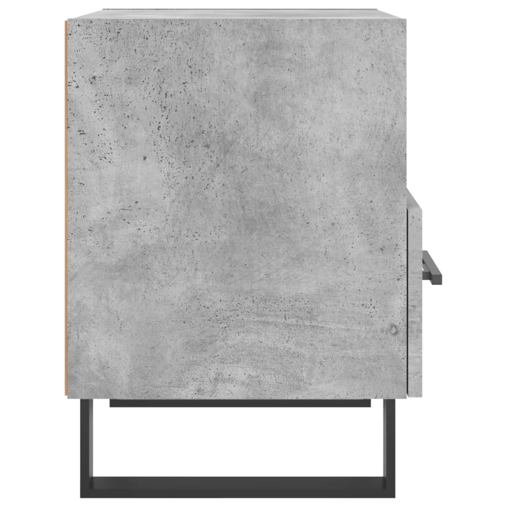 Comodino Grigio Cemento 40x35x47,5 cm in Legno Multistrato