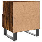 Comodino Rovere Fumo 40x35x47,5 cm in Legno Multistrato