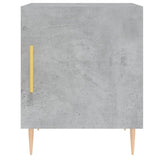 Comodino Grigio Cemento 40x40x50 cm in Legno Multistrato