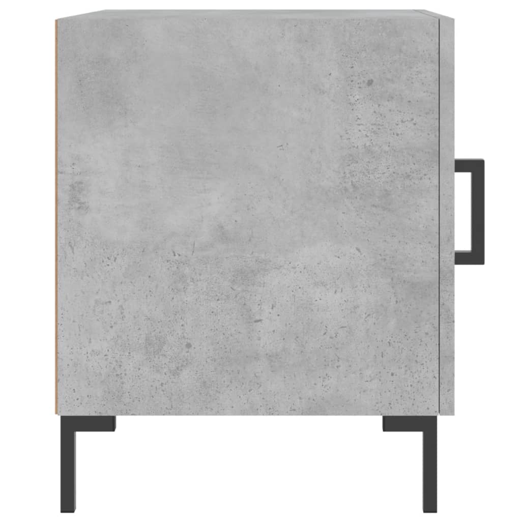 Comodino Grigio Cemento 40x40x50 cm in Legno Multistrato