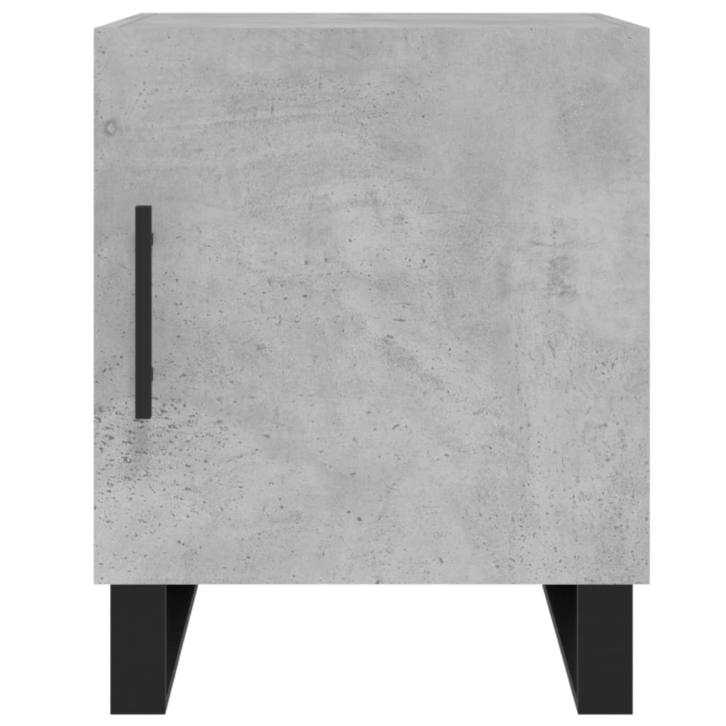 Comodini 2 pz Grigio Cemento 40x40x50 cm in Legno Multistrato