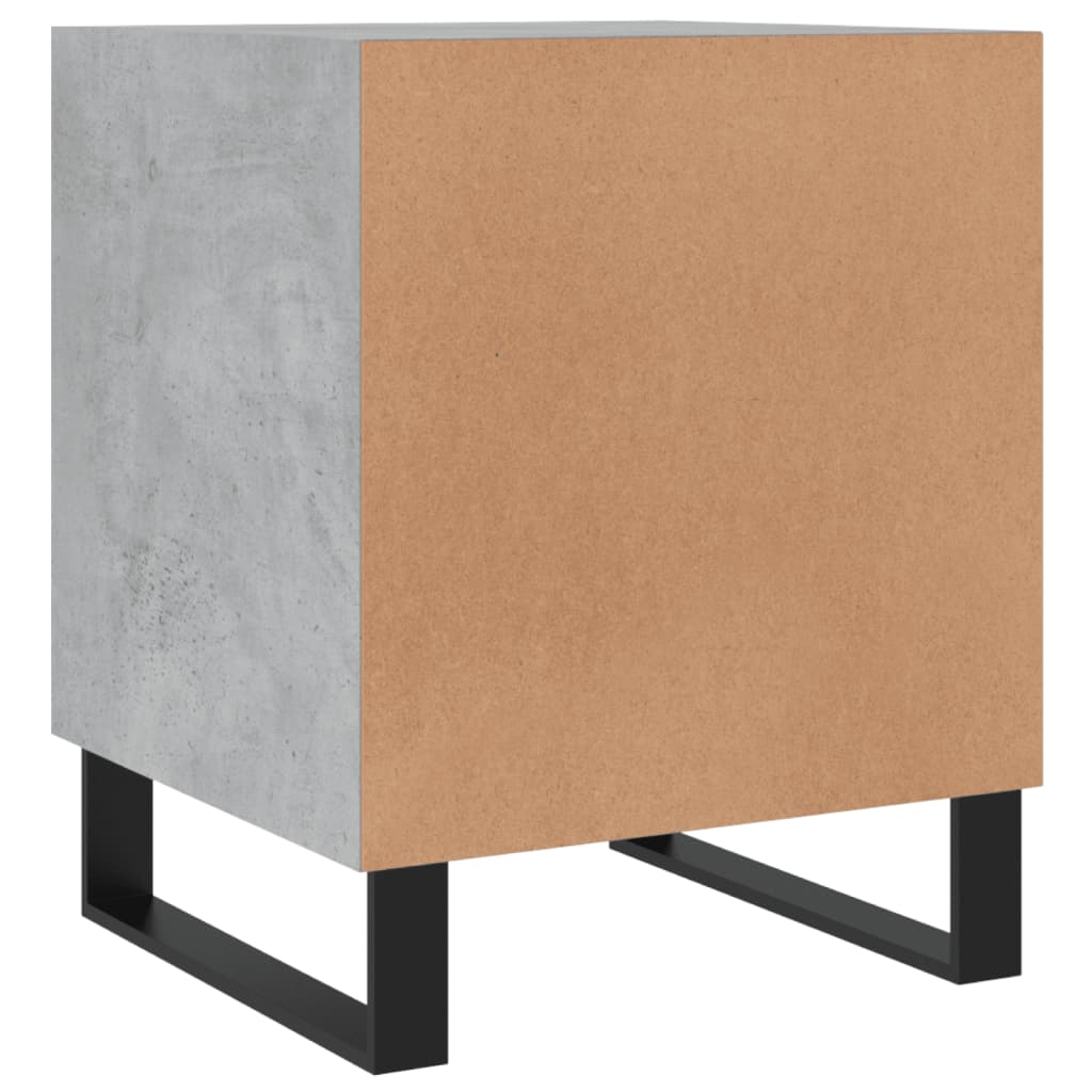 Comodini 2 pz Grigio Cemento 40x40x50 cm in Legno Multistrato