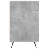 Comodino Grigio Cemento 40x40x66 cm in Legno Multistrato