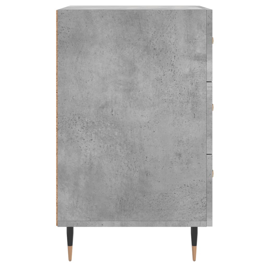 Comodino Grigio Cemento 40x40x66 cm in Legno Multistrato