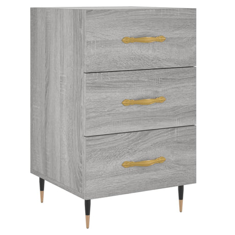 Comodino Grigio Sonoma 40x40x66 cm in Legno Multistrato