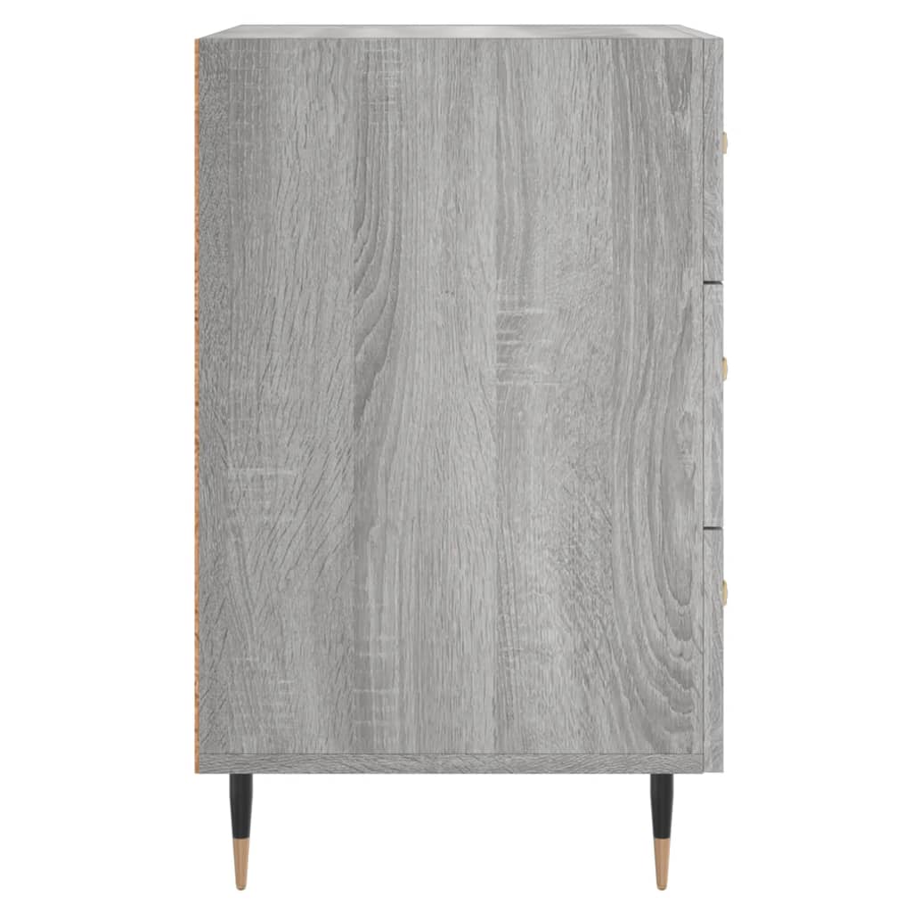 Comodino Grigio Sonoma 40x40x66 cm in Legno Multistrato