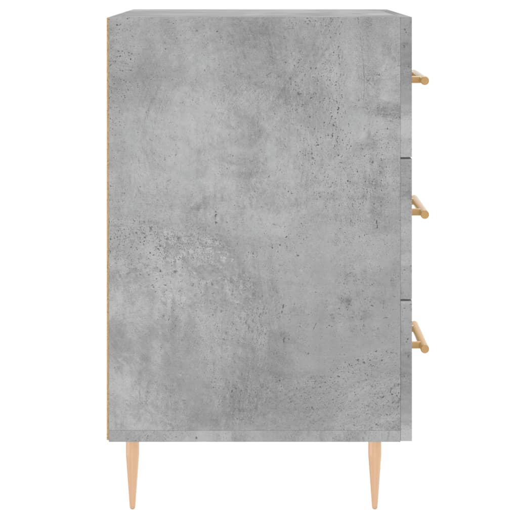 Comodino Grigio Cemento 40x40x66 cm in Legno Multistrato