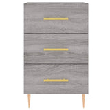 Comodino Grigio Sonoma 40x40x66 cm in Legno Multistrato