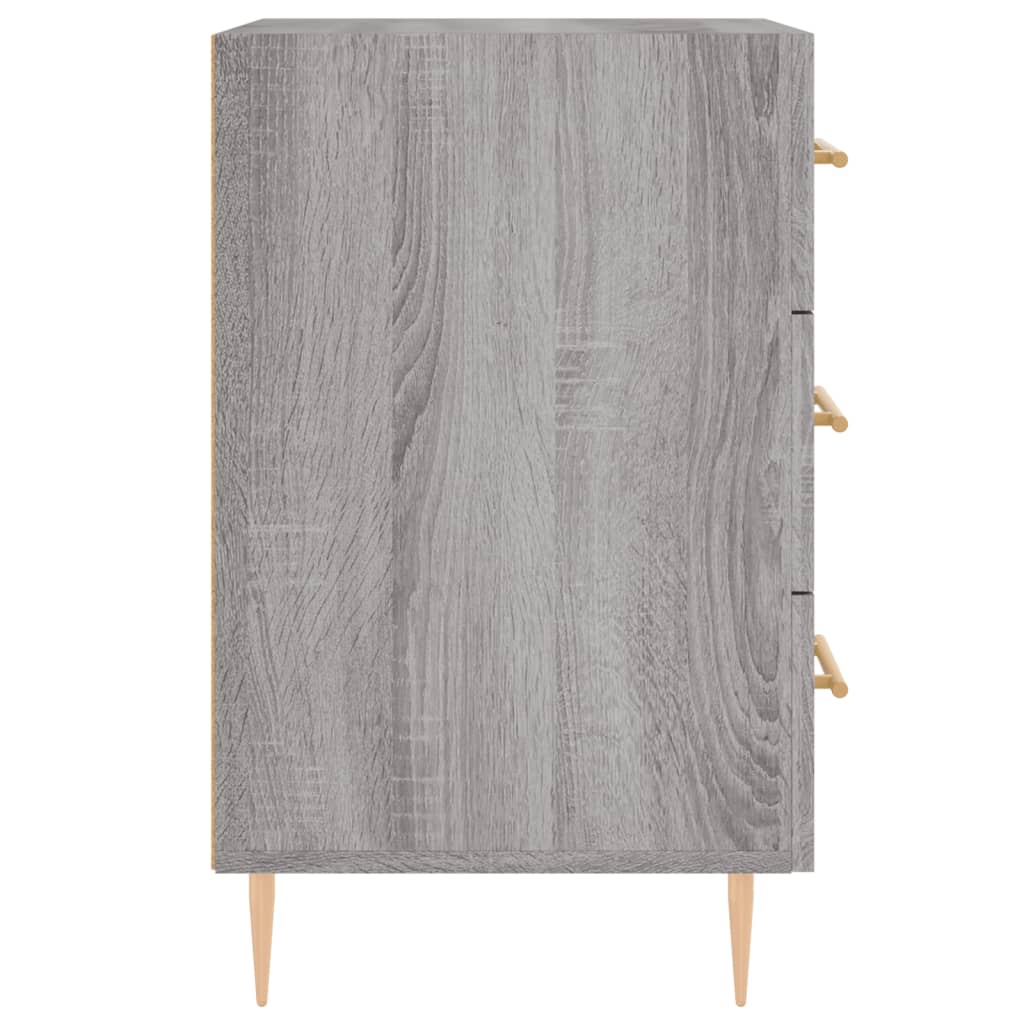 Comodino Grigio Sonoma 40x40x66 cm in Legno Multistrato