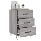 Comodino Grigio Sonoma 40x40x66 cm in Legno Multistrato