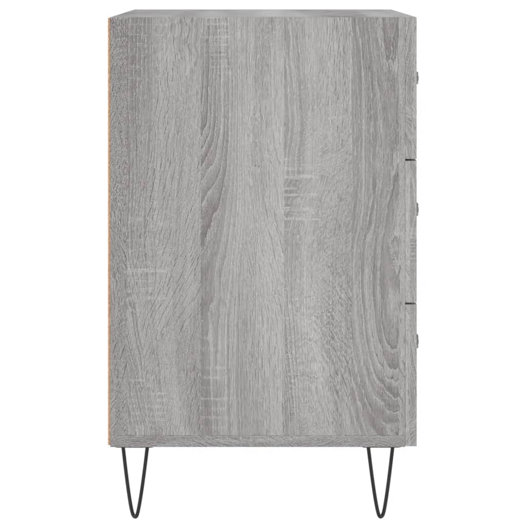 Comodino Grigio Sonoma 40x40x66 cm in Legno Multistrato