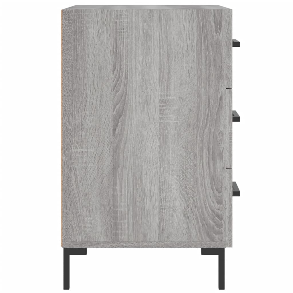 Comodino Grigio Sonoma 40x40x66 cm in Legno Multistrato