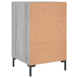 Comodino Grigio Sonoma 40x40x66 cm in Legno Multistrato