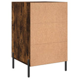 Comodino Rovere Fumo 40x40x66 cm in Legno Multistrato