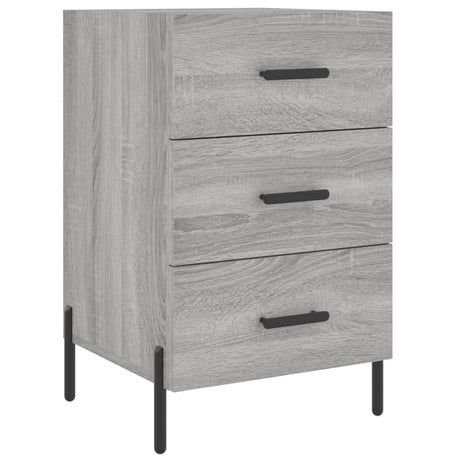 Comodino Grigio Sonoma 40x40x66 cm in Legno Multistrato