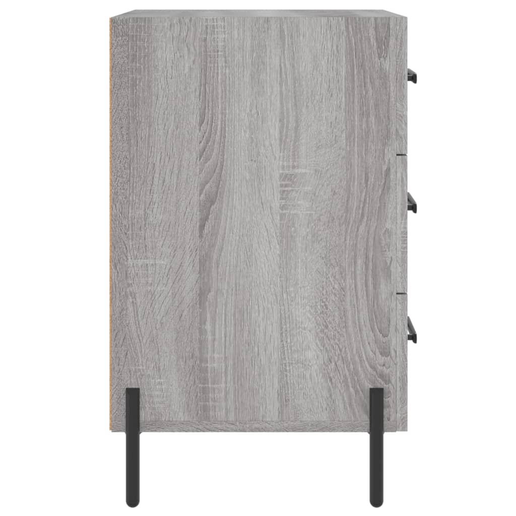 Comodino Grigio Sonoma 40x40x66 cm in Legno Multistrato