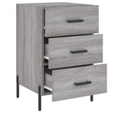 Comodino Grigio Sonoma 40x40x66 cm in Legno Multistrato