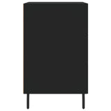 Comodino Nero 40x40x66 cm in Legno Multistrato